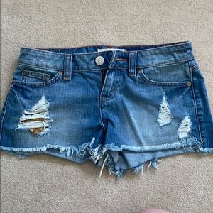 Fringe Jean Shorts